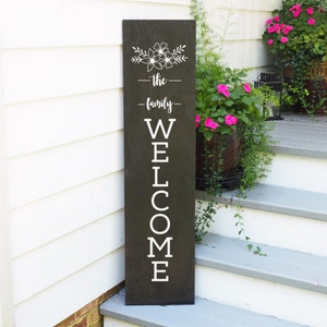 Welcome Porch Sign Svg, Welcome Sign Svg, Welcome Home Svg, Porch Svg, Family Sign Svg, Family Name Svg, Png Clipart Cut File For Cricut