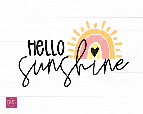 Hello Sunshine Svg Rainbow Svg Summer Svg Summer Quote Svg | Etsy