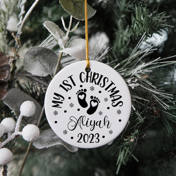 My 1st Christmas Svg, Baby 1st Christmas Ornament Svg, Baby First