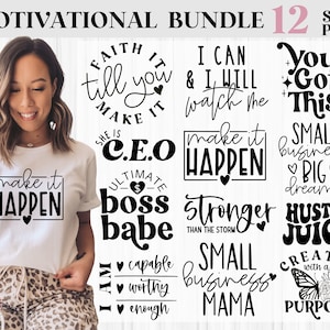 Motivational Svg Bundle, Entrepreneur Svg Bundle, Inspirational Svg, Boss Babe Svg, Boss Mom Svg, Small Business Owner Svg Bundle Cut File