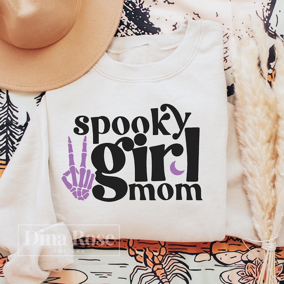 Spooky Girl Mom Svg, Halloween Svg, Spooky Mom Svg, Halloween Mom Svg, Spooky Mama Svg, Fall Svg, Fall Mom Svg, Mom Of Girls Svg, Png