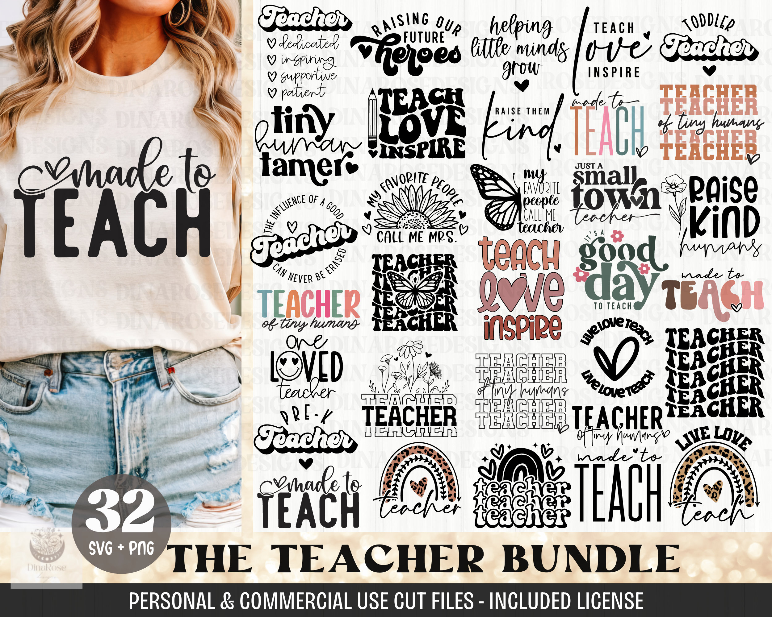 Teacher Svg Bundle, Teacher Quotes Svg, Teacher Svg, Teach Svg, Made to ...