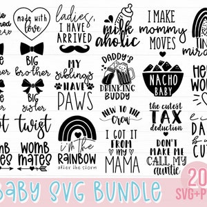 Baby Svg Bundle, Baby Quotes Svg, Baby Boy Svg, Baby Girl Svg, Newborn Svg, Baby Sayings Svg, Baby Onesie Svg, Clipart Cut File For Cricut