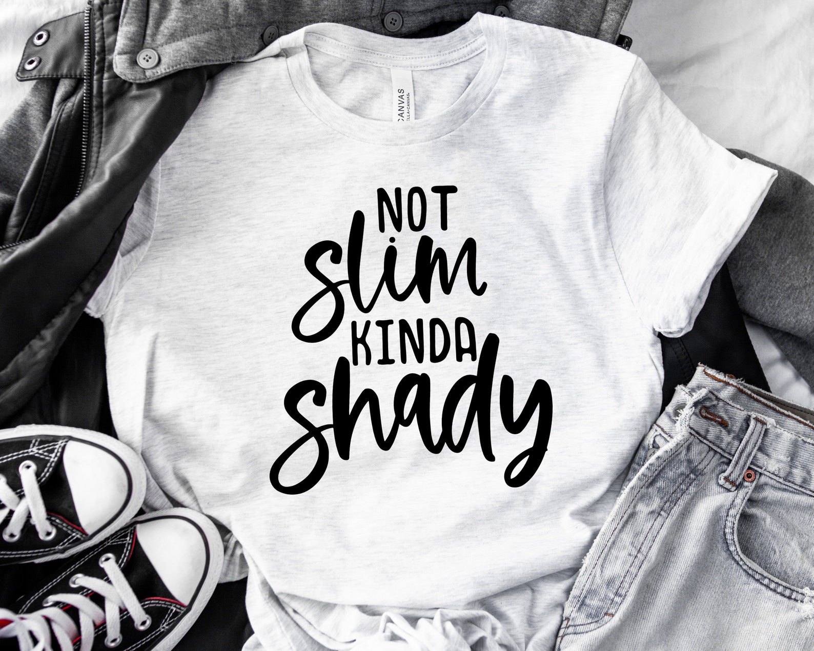 Not Slim Kinda Shady Svg Funny Sarcastic Quote Svg Sassy - Etsy