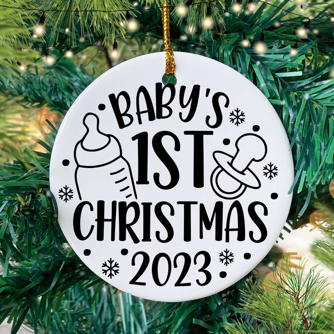 Baby's 1st Christmas Svg, Baby First Christmas Ornament Svg, Baby ...