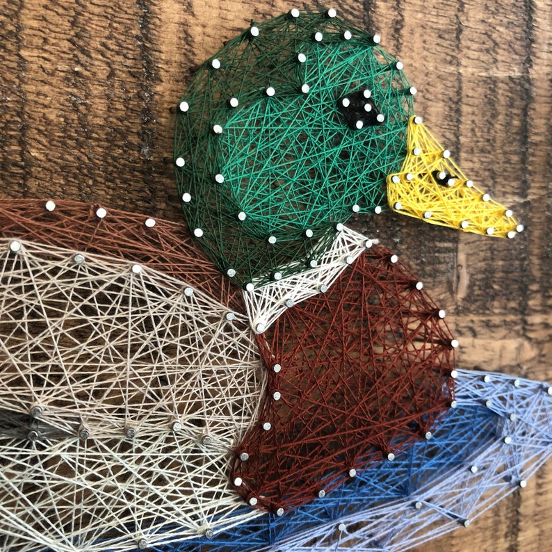 Mallard Duck String Art Reclaimed Wood - Etsy UK
