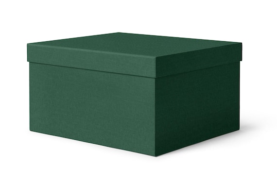 Caja Almacenaje Decorativa con Tapa cm 45x40 H.25. Para Ropa, Juguetes,  Oficina Tejido Técnico Verde. Reciclable y Fabricado en Italia -  México
