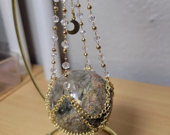 Hanging Basket Sphere Holder | Gold Sphere Holder | Silver Sphere Holder