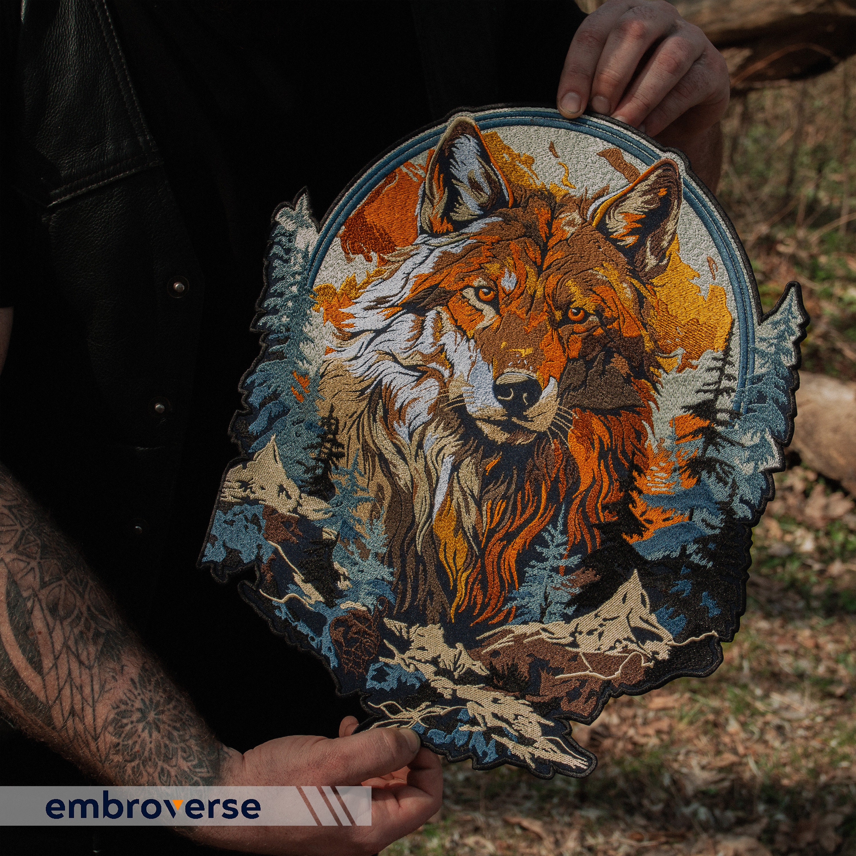 Realistic Wolf Head Large Back Patch - Forest Guardian, Nature Spirit ...