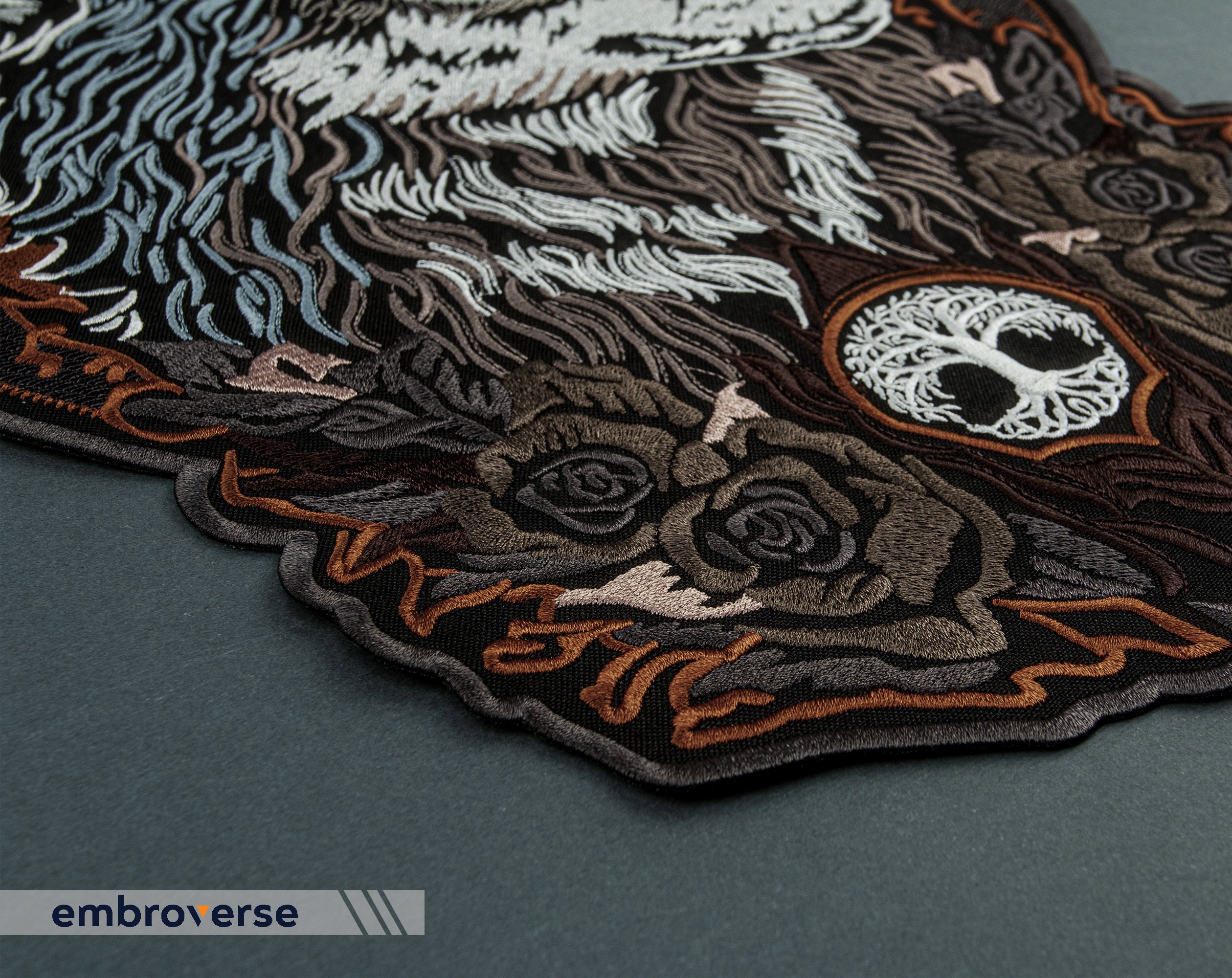 Totem Wolf With Tree of Life Large Back Patch - Ancient Druid Animal ...