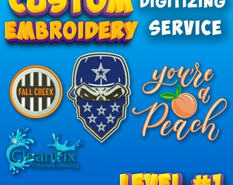 CUSTOM EMBROIDERY Digitizing Service