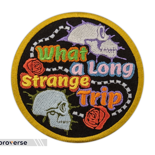 What a Long Strange Trip It's Been Patch - Embroidered Evolution Cycle - Iron On Patches - Size: 3.9 inches