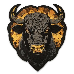 Brutal Bull Head Large Back Patch - Embroidered Powerful Animal Face ...