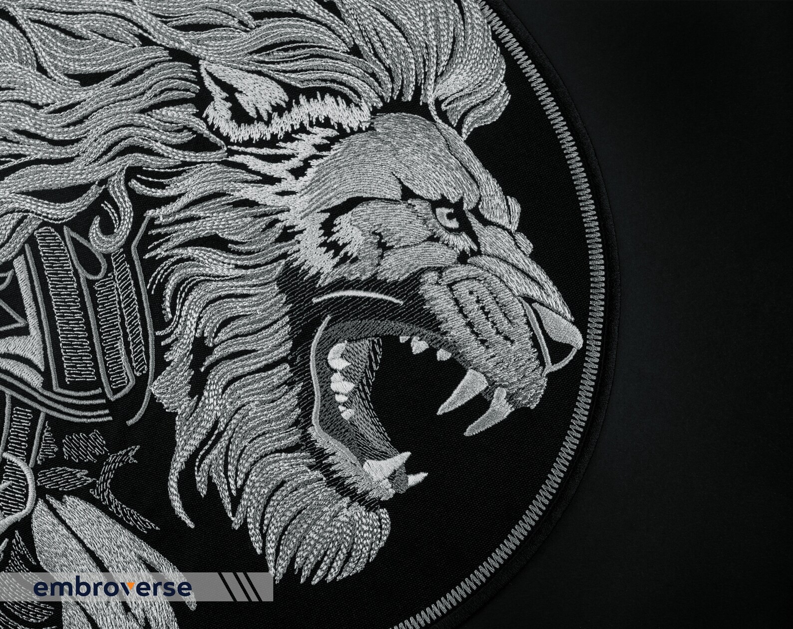 Heroic Lion Head Large Back Patch Angry Wild Animal Fantasy Cosplay ...