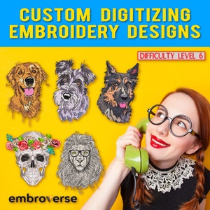 Custom Digitizing Embroidery Design Premium Service image 1