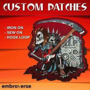 Custom Patches Embroidered  Iron On Sew On Hook Loop