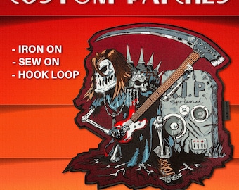 Custom Patches Embroidered  Iron On Sew On Hook Loop