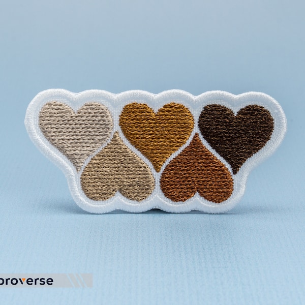 Parche termoadhesivo bordado con corazones de BLM (7,4 x 3,6 cm)