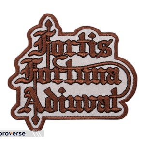 Fortis Fortuna Adiuvat Patch - Fortune Favors The Brave Morale Tactical Embroidered Patch - Iron On - 4.1 x 3.8 inches