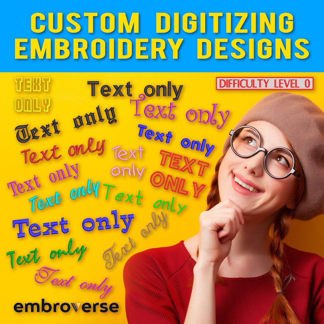 Custom Digitizing Embroidery Design Premium Service Etsy