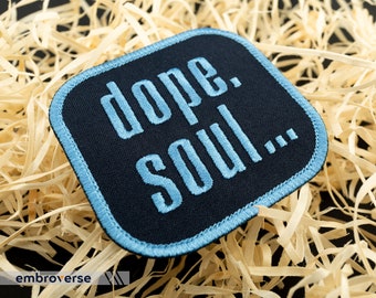 Dope Soul Patch - Being Black Pride Embroidery - Iron On Patches - 3.5 x 3 inches