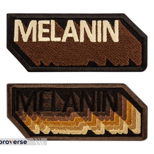 Melanin Patch - Black Girl Power, Pretty Woman - BLM Embroidered Iron On Patches - 2 types