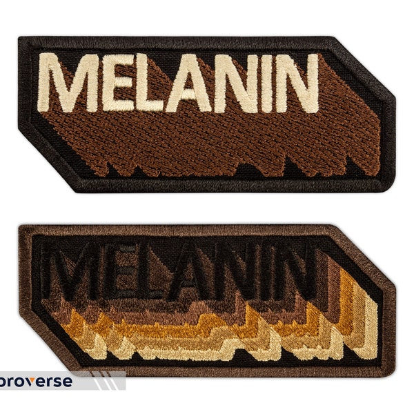 Melanin Patch - Black Girl Power, Pretty Woman - BLM Embroidered Iron On Patches - 2 types