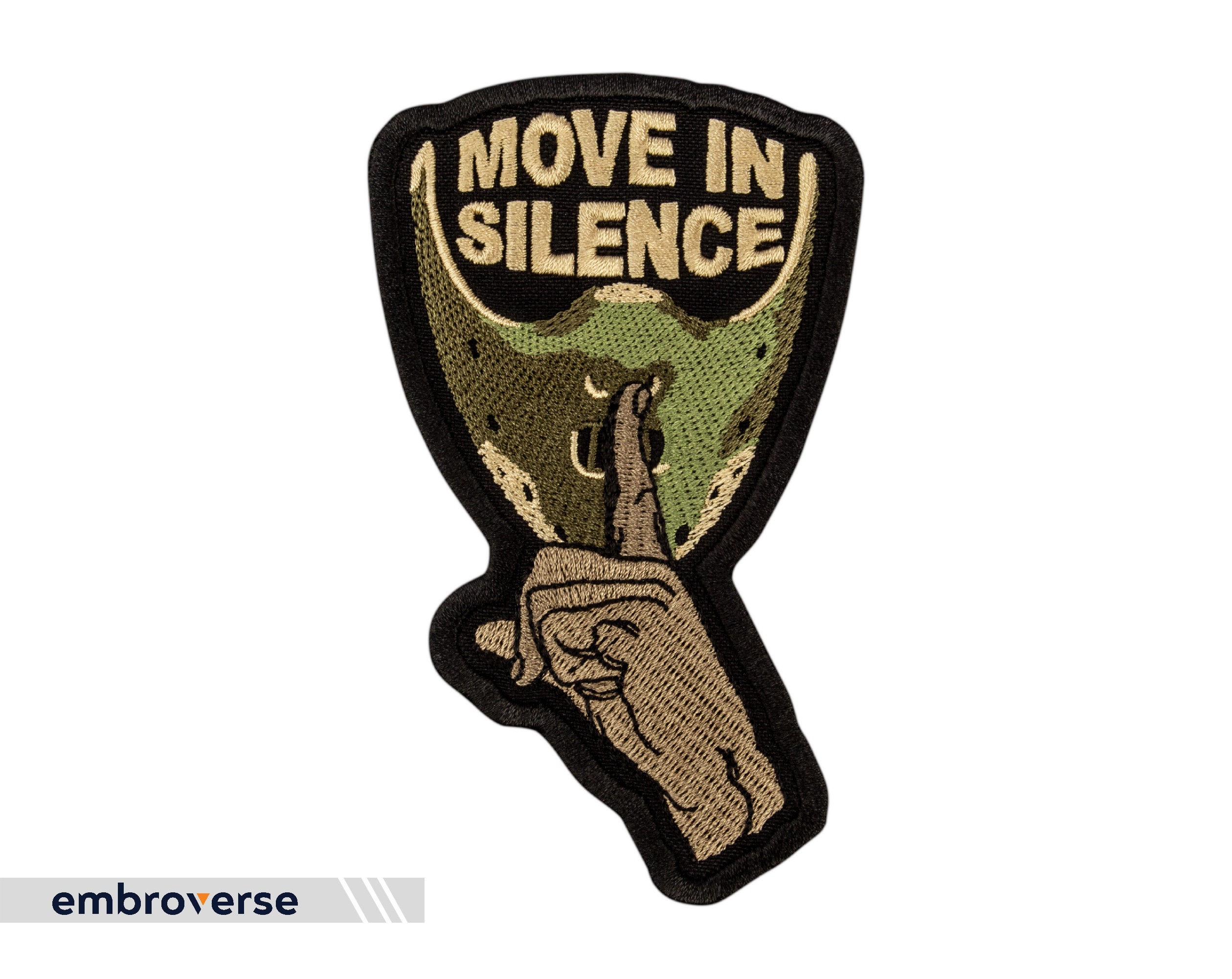 Move in Silence Patch - Funny Statement Quotes - Embroidered Slogan Iron On - Size: 2.8 x 4.7 inches