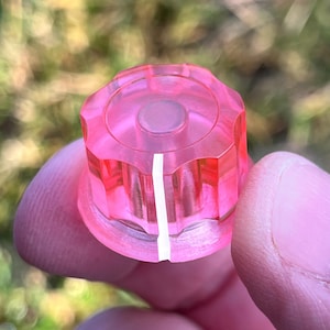 Transparent Light Red Rotary knob