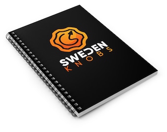 Sweden Knobs - Black Spiral Notebook with Ruled Line