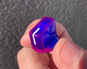 Perilla fluorescente de neón morado brillante/azul oscuro - Pedal de guitarra, etc. - Clon Davies 1510
