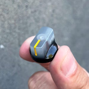 Transparent Gray / Opaque Black knob - Guitar Pedal etc - Davies 1510 Clone