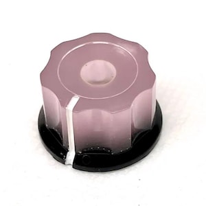 Baby Rosa Transparent/Opaque Schwarzer Drehknopf