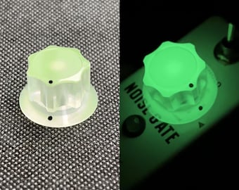Manopola per chitarra/sintetizzatore di grandi dimensioni - Verde fosforescente ultra-premium "Glow in the Dark" - Diametro 1 pollice