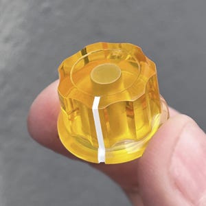 Transparent Yellow Rotary knob