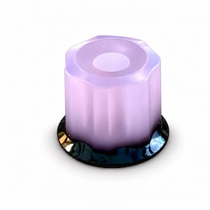 Bouton de clavier - Couleur rose bébé transparent / Noir opaque - Tige en D