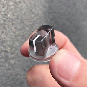 Transparent Black Knob - Guitar Pedal etc - Davies 1510 Clone