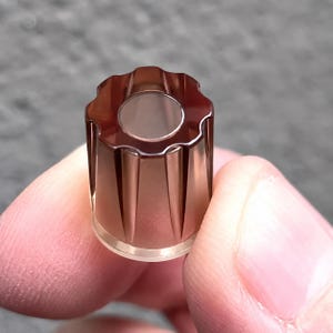 Transparent Braun Davies 1900H Encoder Clone Knob - D-shaft (Push-On)