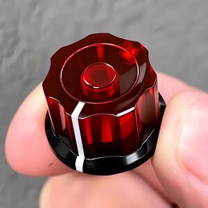 Transparent Red / Opaque Black Rotary knob