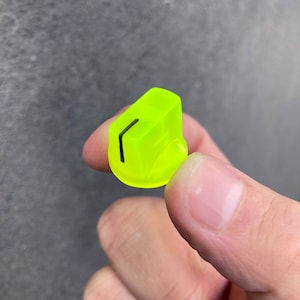 Bright Yellow/Lime Green Fluorescent Neon Knob - Guitar Pedal etc - Davies 1510 Clone