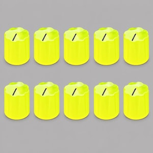 Pack of 10 Bright Yellow/Lime green Fluorescent Neon Davies 1900H Clone Knob