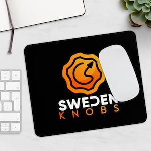 Sweden Knobs - Black Mouse Pad - Size: 7" x 8.6" (18 x 22 cm)