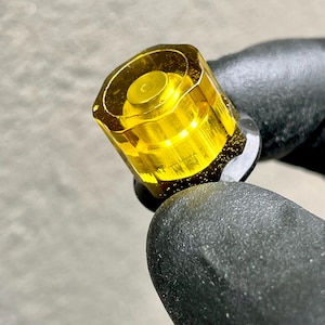 Tastatur-Knauf - Transparent Gelb / Opak Schwarz - D-Welle