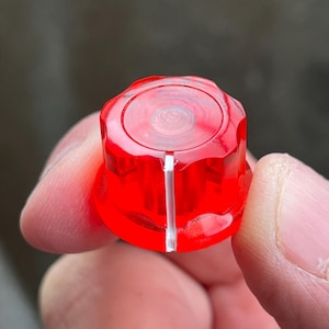 Transparent Red Rotary knob