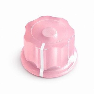 Transparent Baby Pink Rotary Knob