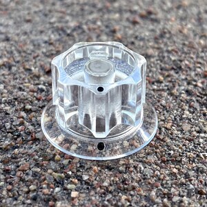 Grote gitaar-/synthesizerknop - transparant transparant - diameter 1 inch