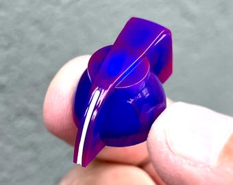 Puntatore a forma di testa di pollo - Neon fluorescente viola brillante/blu scuro