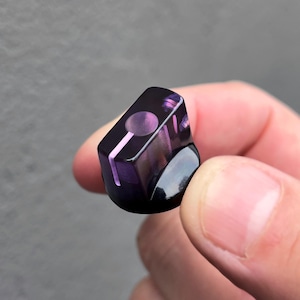 Transparent Purple / Opaque Black knob - Guitar Pedal etc - Davies 1510 Clone