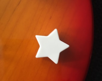 Star Guitar Knob - White