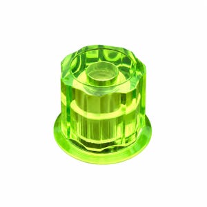 Botão do teclado - Cor verde claro transparente - Eixo em D
